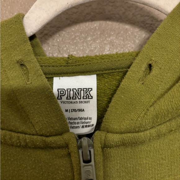 PINK Victoria's Secret Olive Green Hoodie - Picture 3 of 5